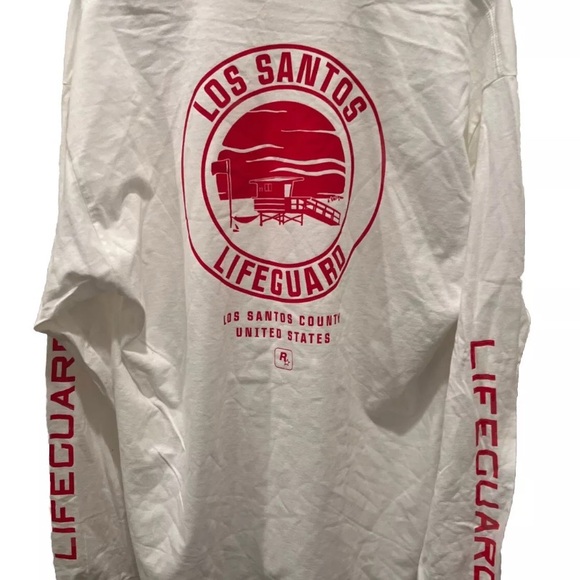 GTA 5 Rockstar Games Los Santos County Lifeguard T-Shirt Size XL or 2XL New - Picture 2 of 8